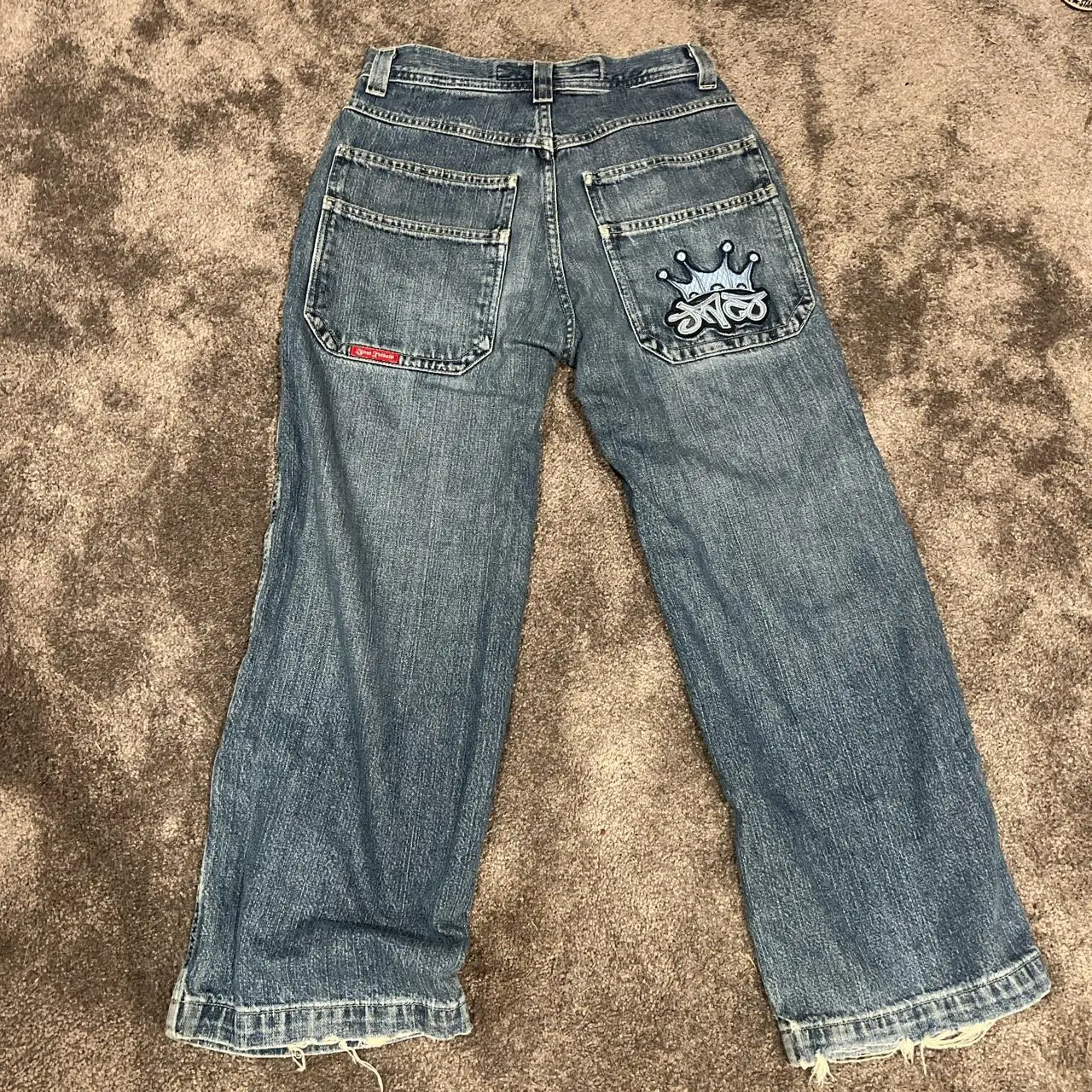 Y2k Baggy Jeans Men Women Jnco Vintage Hip Hop Ripped High Waisted Denim Trousers Slouchy 2025 Haruku Wide Leg new Pants Streetwear