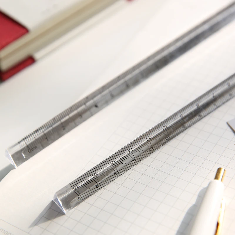 School Student Ruler Office Gadgets Transparent Triangle Ruler Stationery School Supplies Drawing Tools 1PC Triangular Ruler