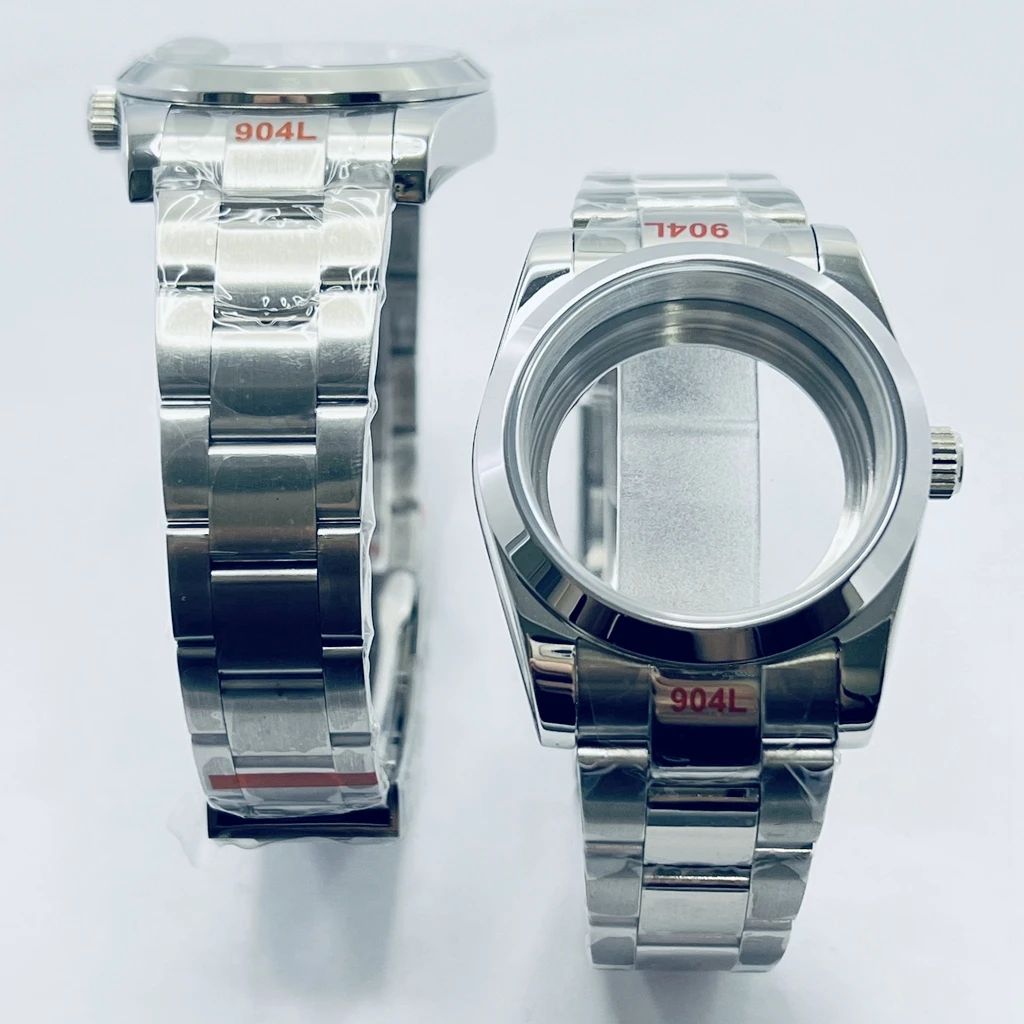 36mm 40mm Silver Watch Case Sapphire Crysta Waterproof Fit NH34 NH35 NH36 NH38 NH70 NH72 ETA2824 PT5000 Movement