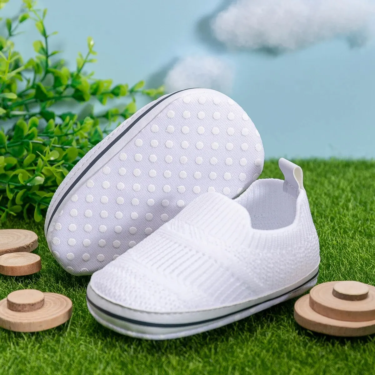 Meckior Baby Shoes Baby Girls Boys Toddler Comfortable Mesh Breathable Sneaker Boy Lazy Slip On First Walkers Newborn Crib Shoes
