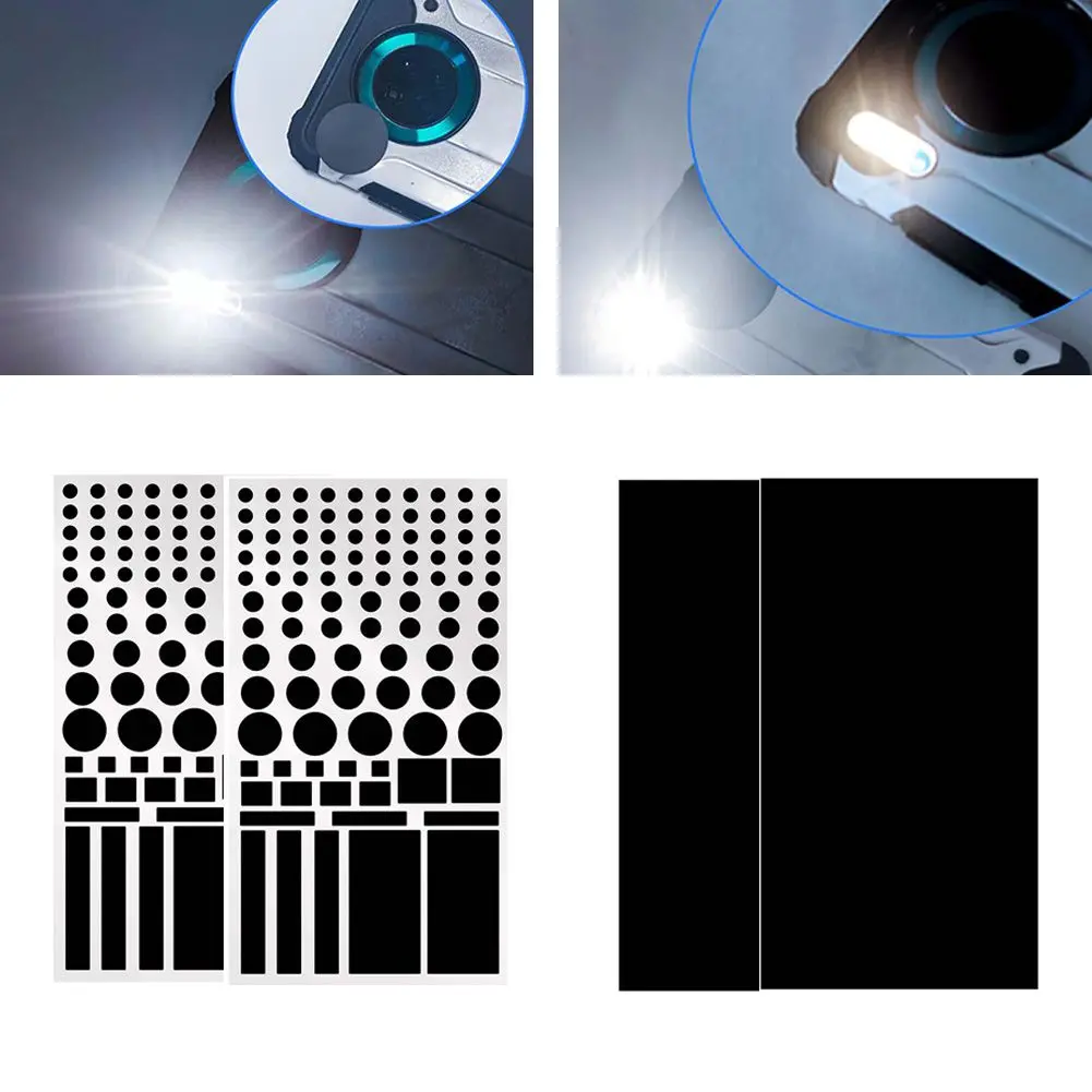 1 Sheet Light Dimming Stickers 50-100% LED Cover Stickers For Electronic Devices Car Light Blocking Stickers