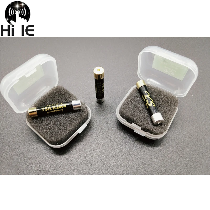 1pcs High-end HIFI Gold Silver Plated Nano Fuse CD Audio Amplifier Tube Amp Decoder Fuse Slow Blow Fuse 6x32mm 5x20mm