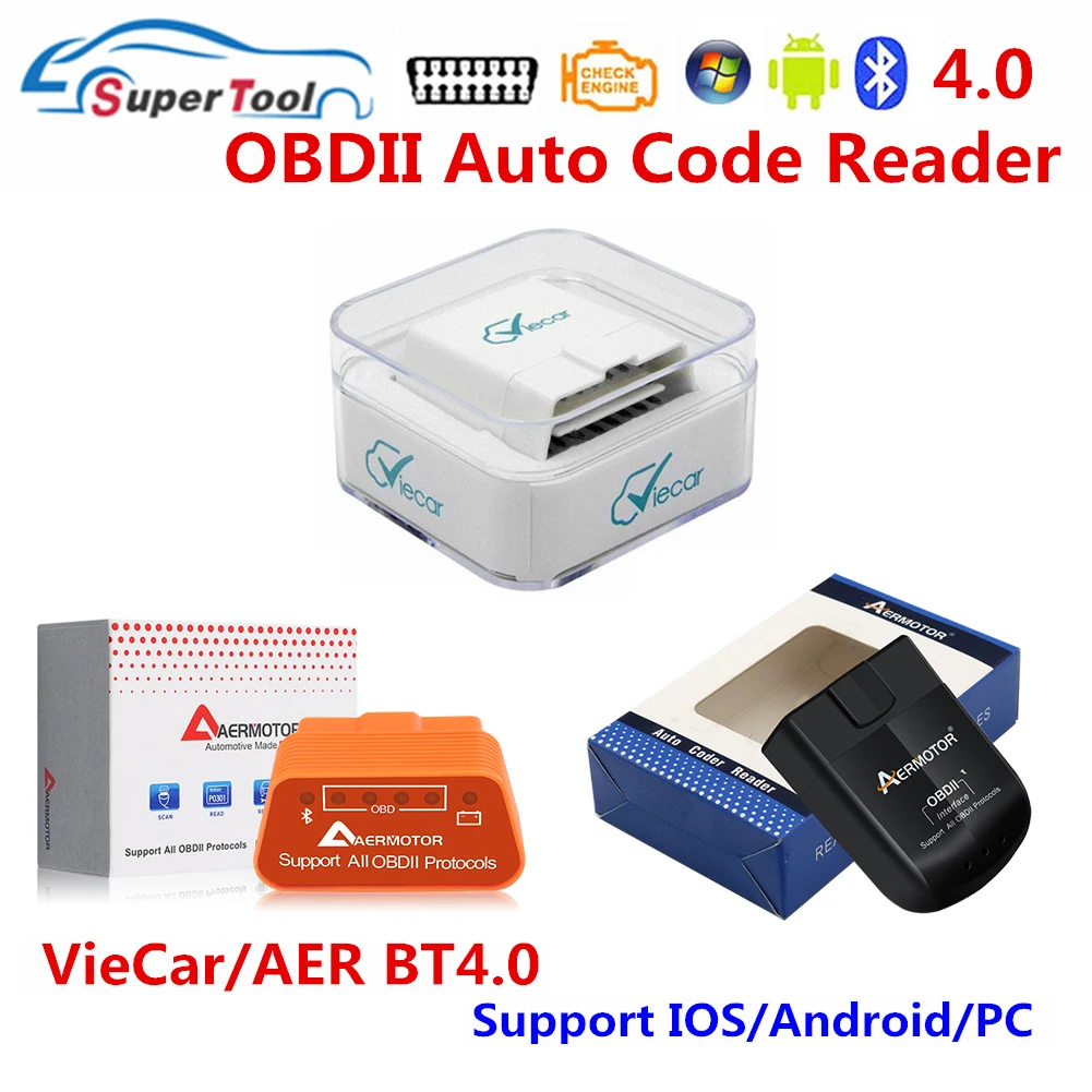 Code Reader Viecar Bluetooth 4.0 new Viecar OBD2 ELM327 Bluetooth 4 Viecar 2025 OBD Car Radar Detector Viecar-Bluetooth-4.0 Auto Scanner