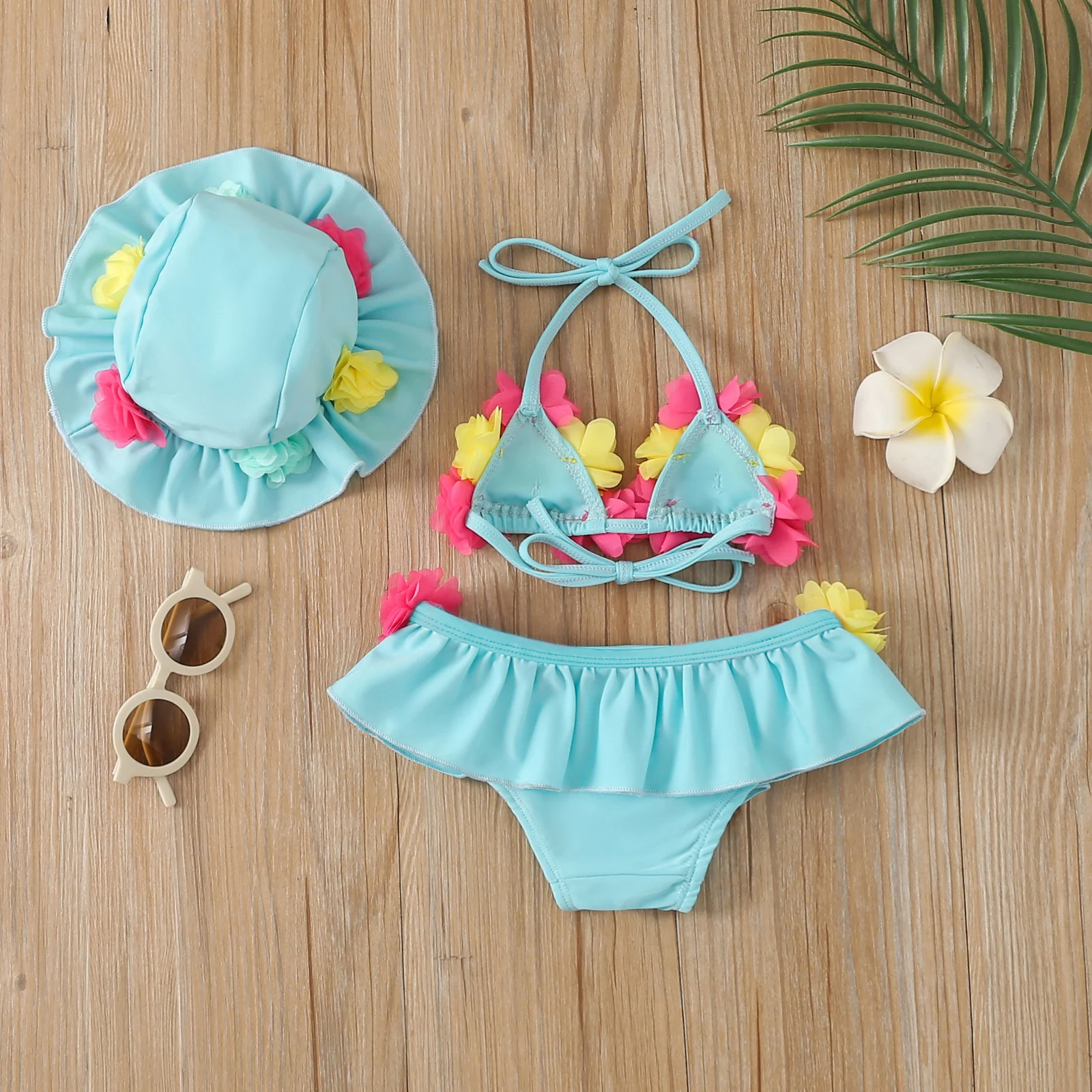 ma&baby 0-24M Toddler Infant Kid Baby Girls Swimsuit Floral Bikinis Sets Summer Newborn Girl Beachwear Bathing Suit