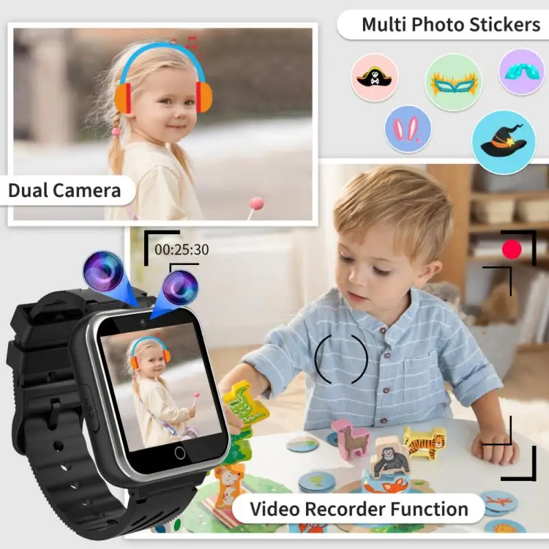 Kids Smart Watch With 24 Games Pedometer Toddler Watch With Dual Camera Electronics Educational Toys Smart Watches