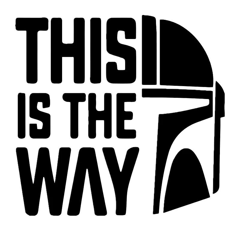 15x14CM Mandalorian Helmet This is the way Vinyl Decal Car Sticker Waterproof Auto Decors For Bumper Rear Window