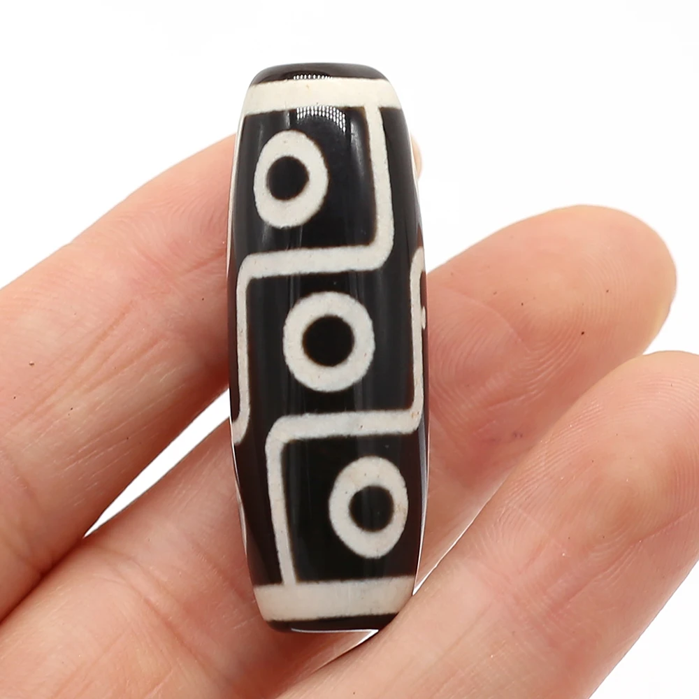 Tibet Dzi Natural Agates Bead Through Hole Vintage Natural Stone Bead for Making DIY Jewerly Necklace Earrings Gift 14x40mm