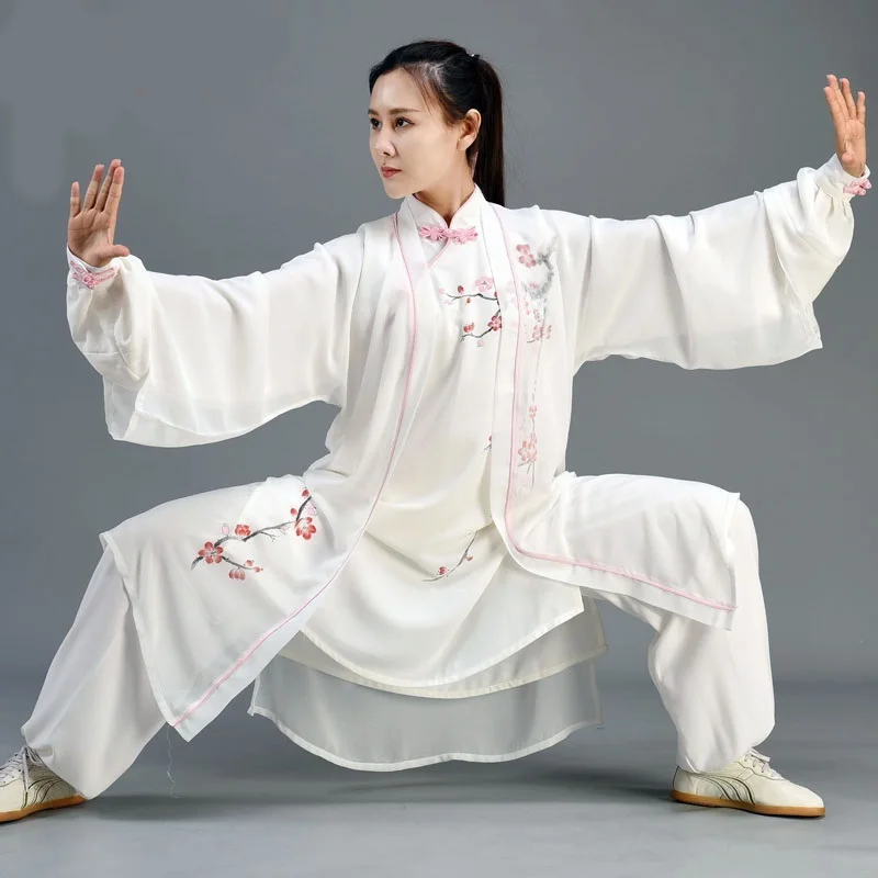 Tai Chi Clothing High Quality Wushu Kung Fu Uniforms Martial Arts Wing Chun Suit Paint Casual Traditional Chinese Costumes 12486
