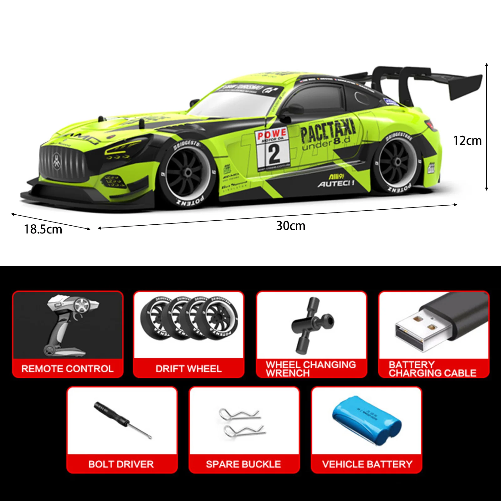 Remote Control Drift Car 1/16 Remote Control Car 2025 2.4GHz 4WD Remote Control Race Car Kids new Gift for Children Tires Replaceable