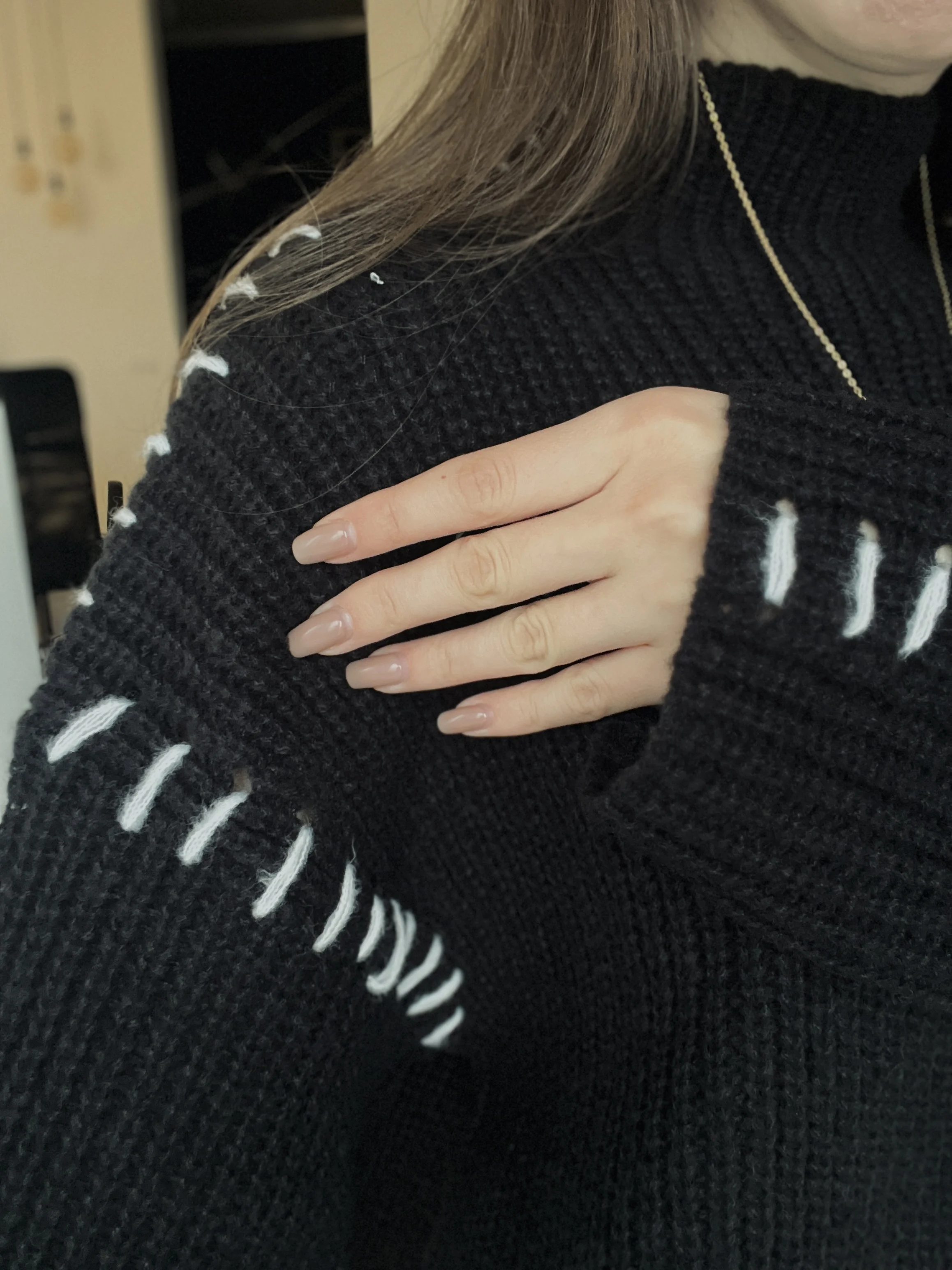 SLTNX TRAF Women's Turtleneck Vintage Sweater Female Thick Warm Pullover Sweater for Women 2023 Winter Loose Knit Knitwears Top