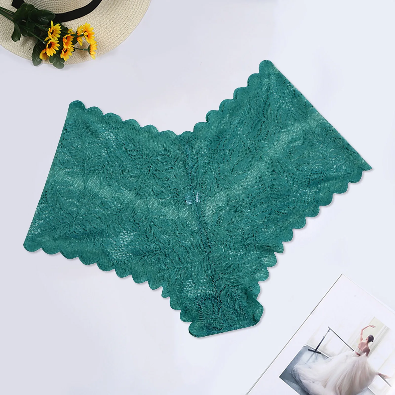 Top Sell Lace Boyshort Sexy Floral Plus Size Lace Panties For Womens Low Rise Underpants Ladies Underpants Sexy Lingerie Tangas