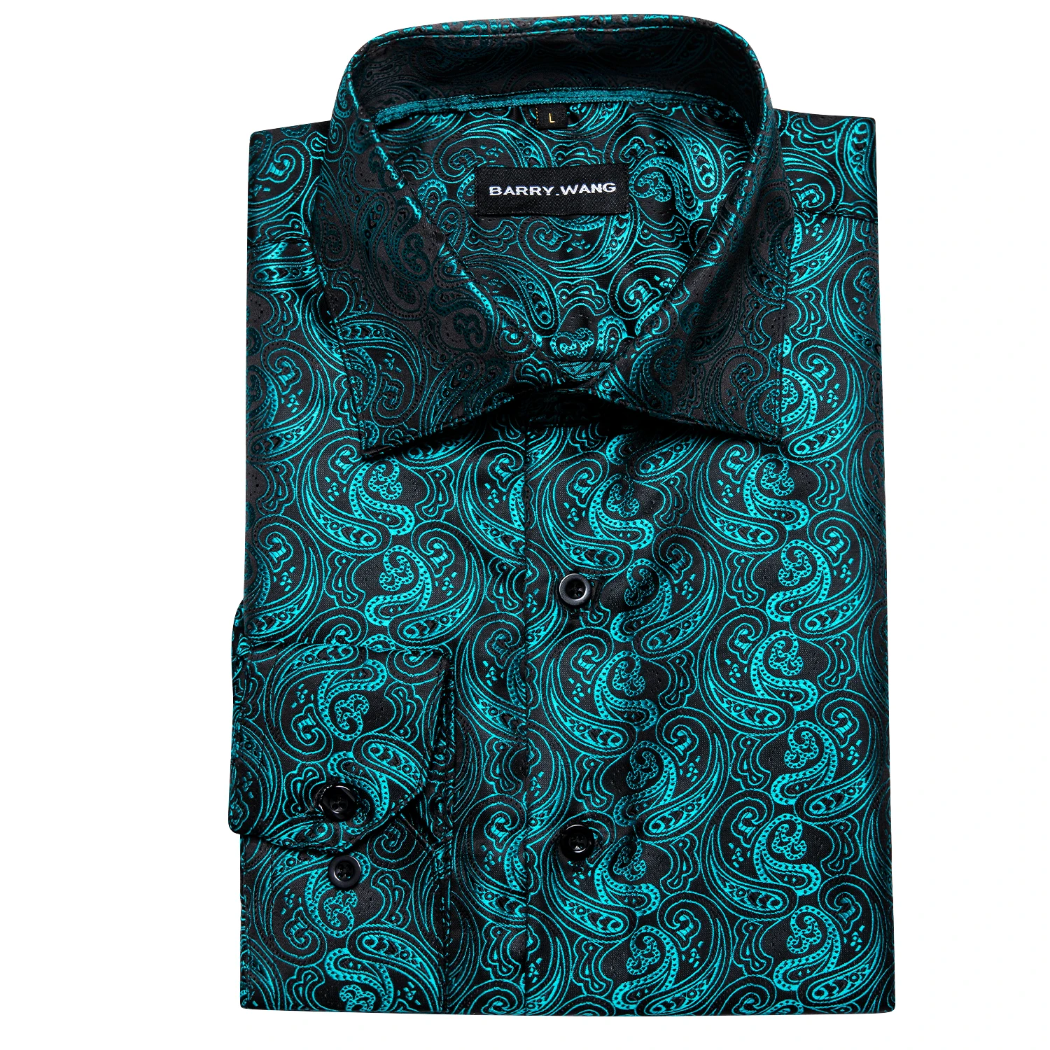 Designer Shirts for Men Silk Blue new 2025 Green Teal Beige Purple Red Gold Yellow Paisley Flower Long Sleeve Regular Spring Autuman Tops