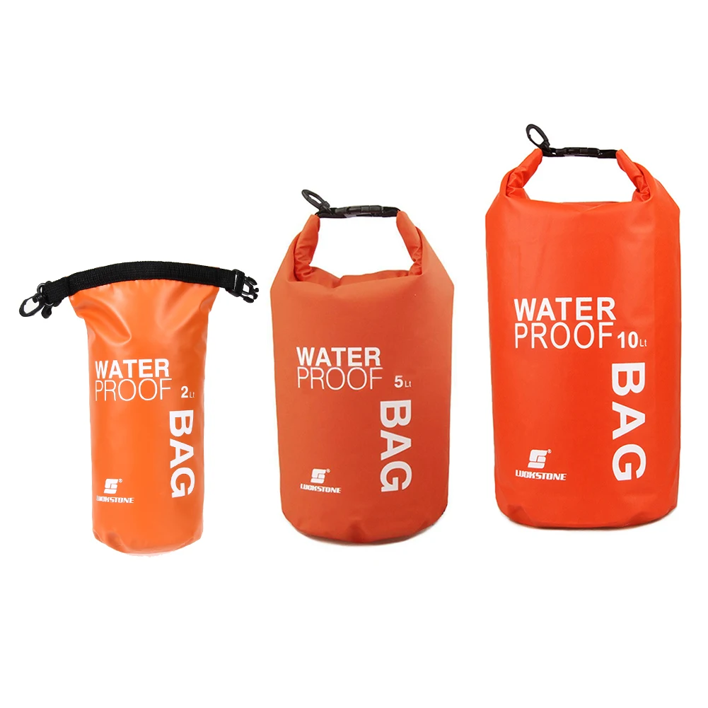 Waterproof 2/5/10L Bag Dry Pack Sack Rafting Boaring Kayaking Swimming Water Bag Trekking Floating Sailing Storage Difting Bag smile