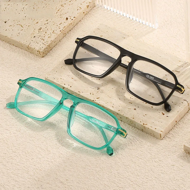 Ahora Double Beam Transparent Reading Presbyopia Glasses Men Women Personality Punk Far Sighted Eyeglasses With Diopters +1.0~+4