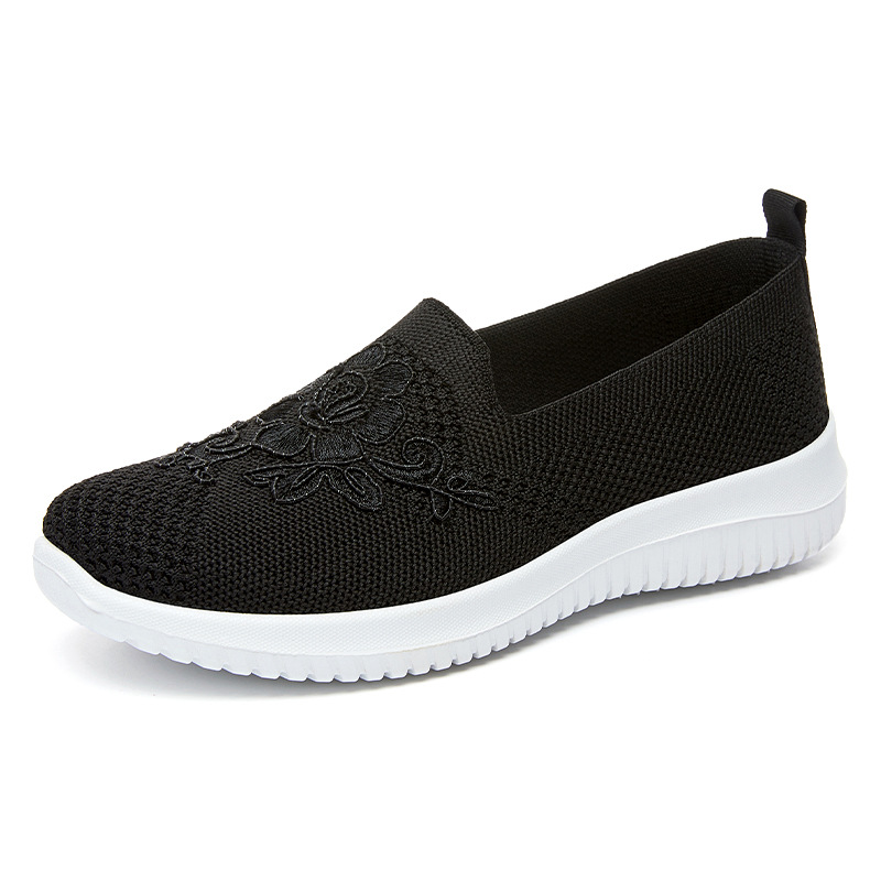 Purple Flats Shoes Women Loafers Knitted Mary Janes Sandal Shoes Grandma Cozy Flats Woman Summer Sneaker Breathable new 2025 Dancing Shoe