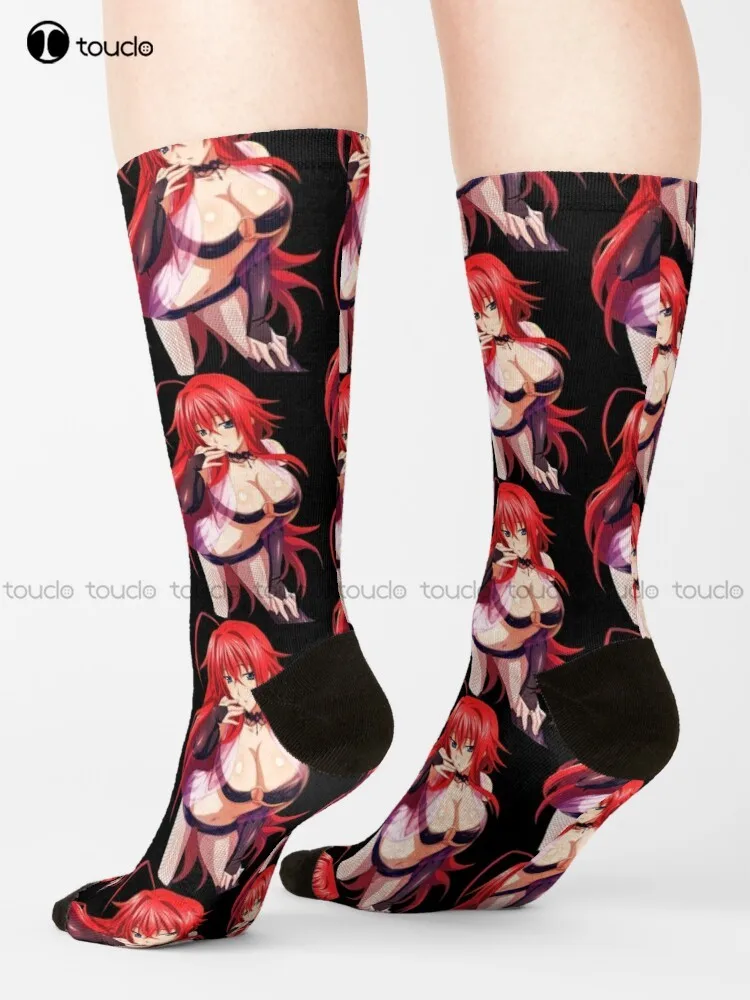 Rias Gremory High School Dxd Socks Men'S Slipper Socks Unisex Adult Teen Youth Socks 360° Digital Print Gd Hip Hop Gift Retro