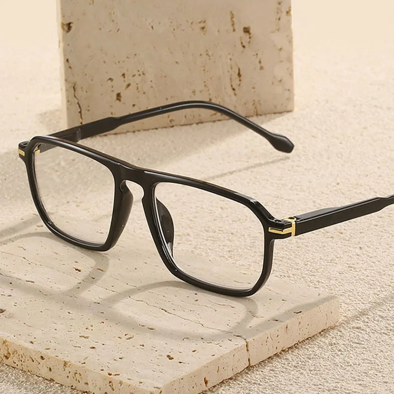Ahora Double Beam Transparent Reading Presbyopia Glasses Men Women Personality Punk Far Sighted Eyeglasses With Diopters +1.0~+4