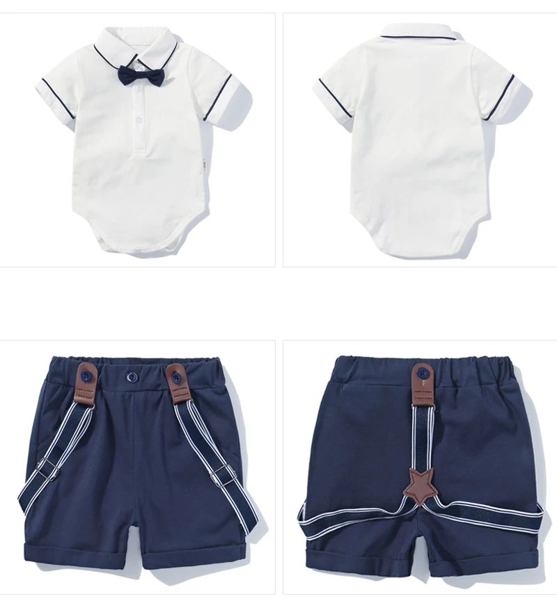Newborn Clothes Summer Suit Formal 0 3 6 Months Babies Wear Romper Set For Boy Baby Clothes