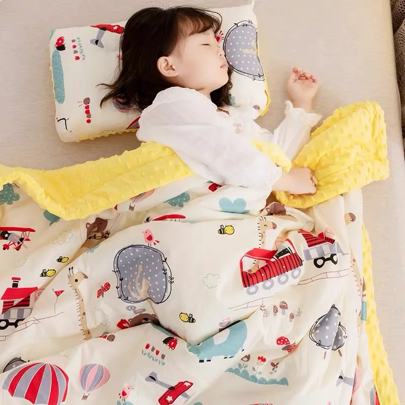 Autumn and winter children's thickened blanket swaddle children's blanket soothes baby comfortable newborn quilt