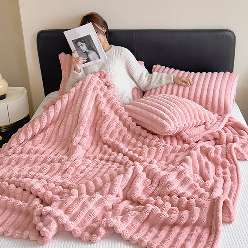 2023 Winter Fur Plush Blanket Warm Super Soft Blankets Bed Sofa Cover Luxury Fluffy Throw Blanket Bedroom Couch Pillow Case