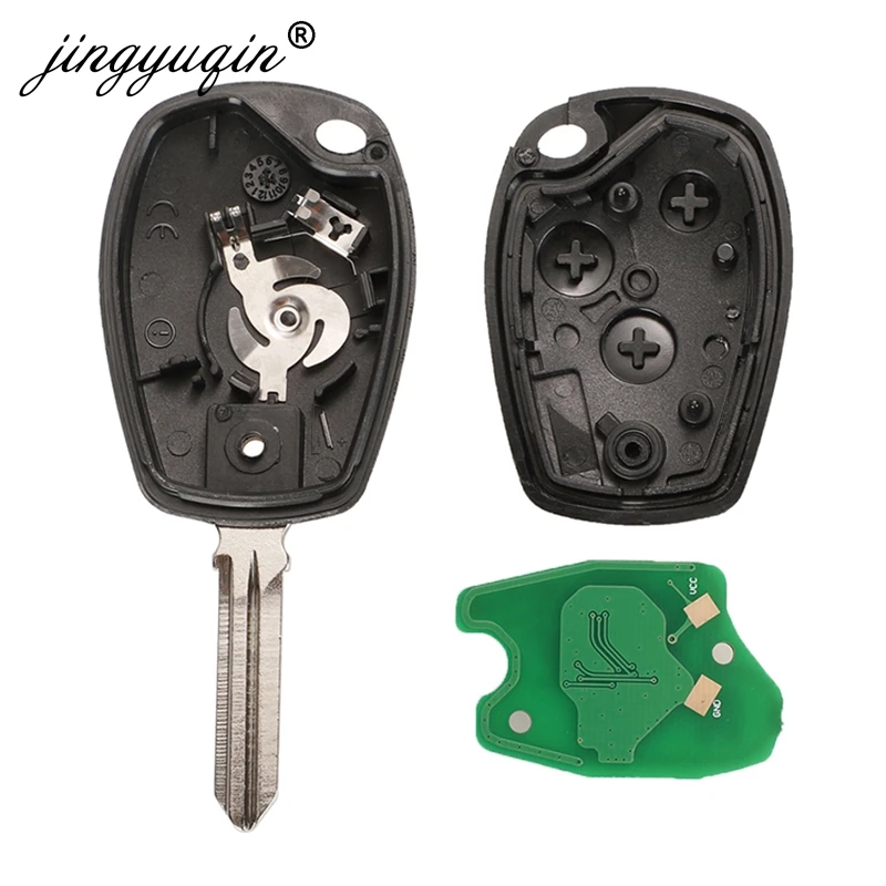 Key jingyuqin 2B Remote For Renault Duster Modus Clio 3 Twingo DACIA Logan Sandero Kangoo 433MHz PCF7946 PCF7947 pcf7952E Chip smile