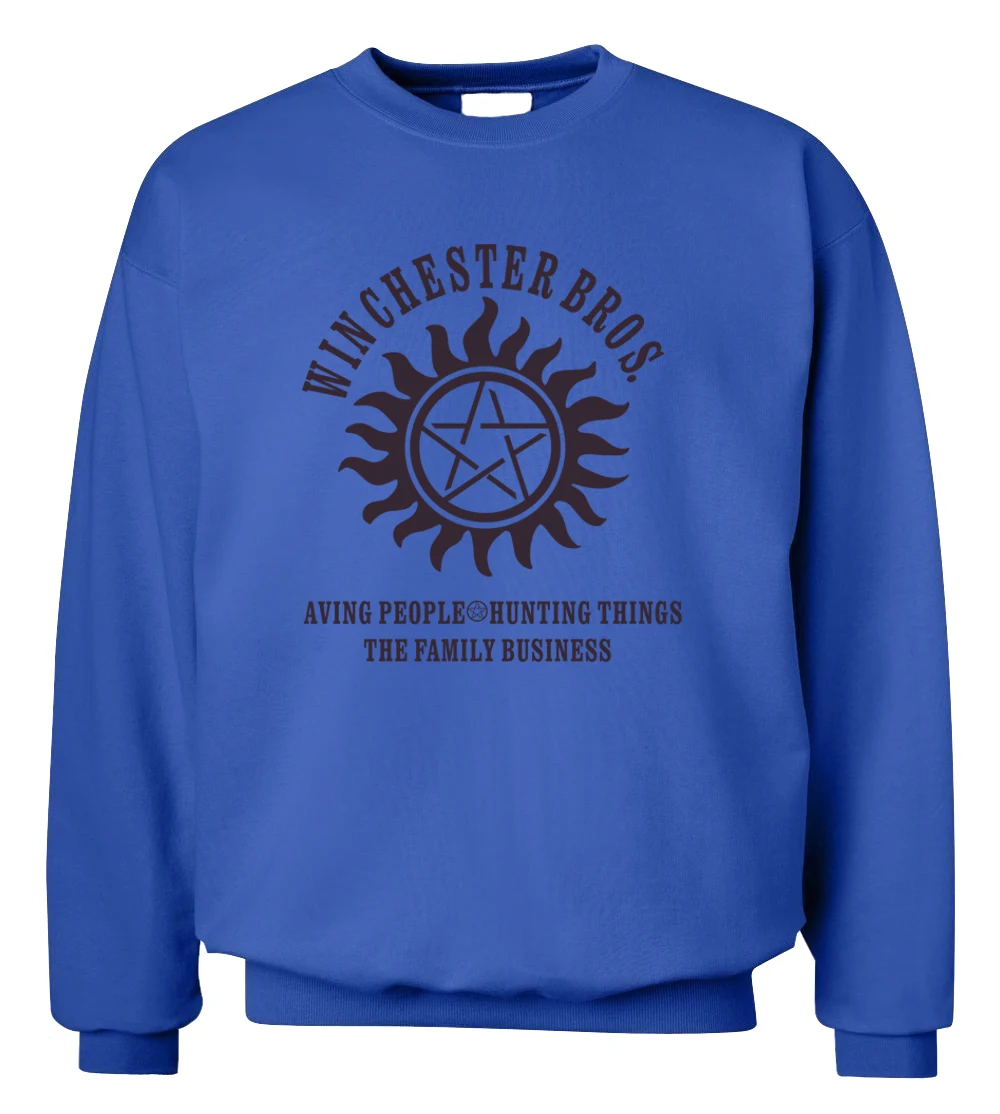 Hot sale Supernatural Winchester Bros men sweatshirt 2023 new fall winter 2025 style new casual men hoodies hipster hip hop streetwear