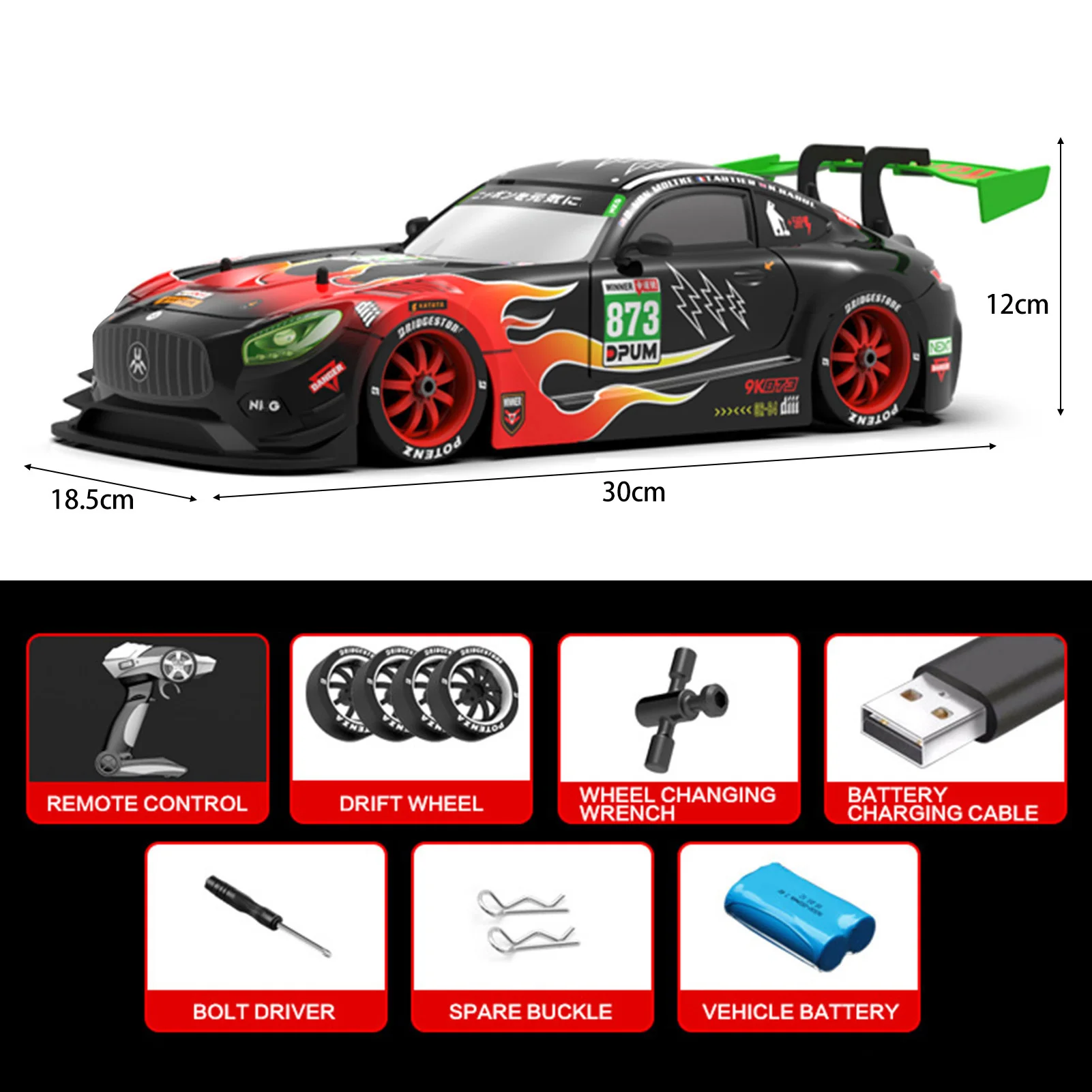 Remote Control Drift Car 1/16 Remote Control Car 2025 2.4GHz 4WD Remote Control Race Car Kids new Gift for Children Tires Replaceable