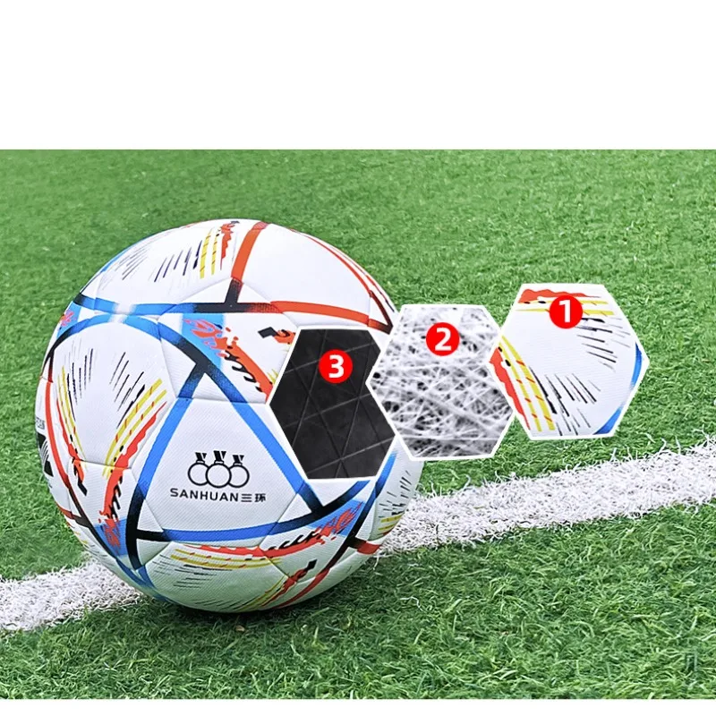 Standard Size 4/5 Football Children Indoor Outdoor Game Ball Adults League Match Football PU Wear-resistance Anti-slip Soccer