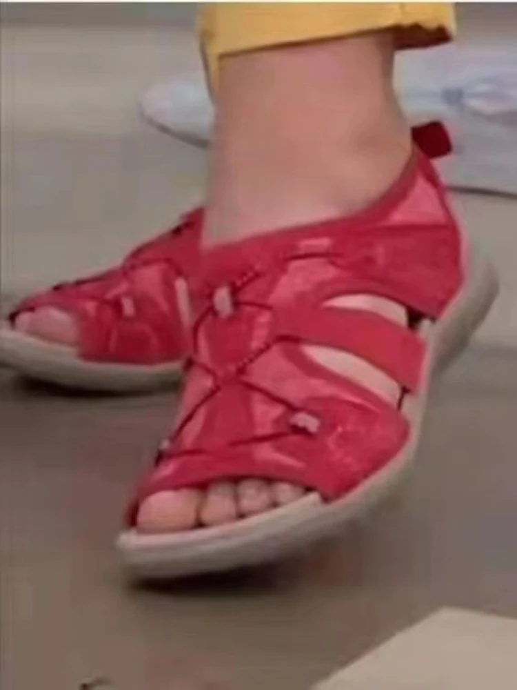 Women Hollow Summer Comfortable Sport New Sandals Open Toe Non-Slip Cut Out Soft Female 74a9