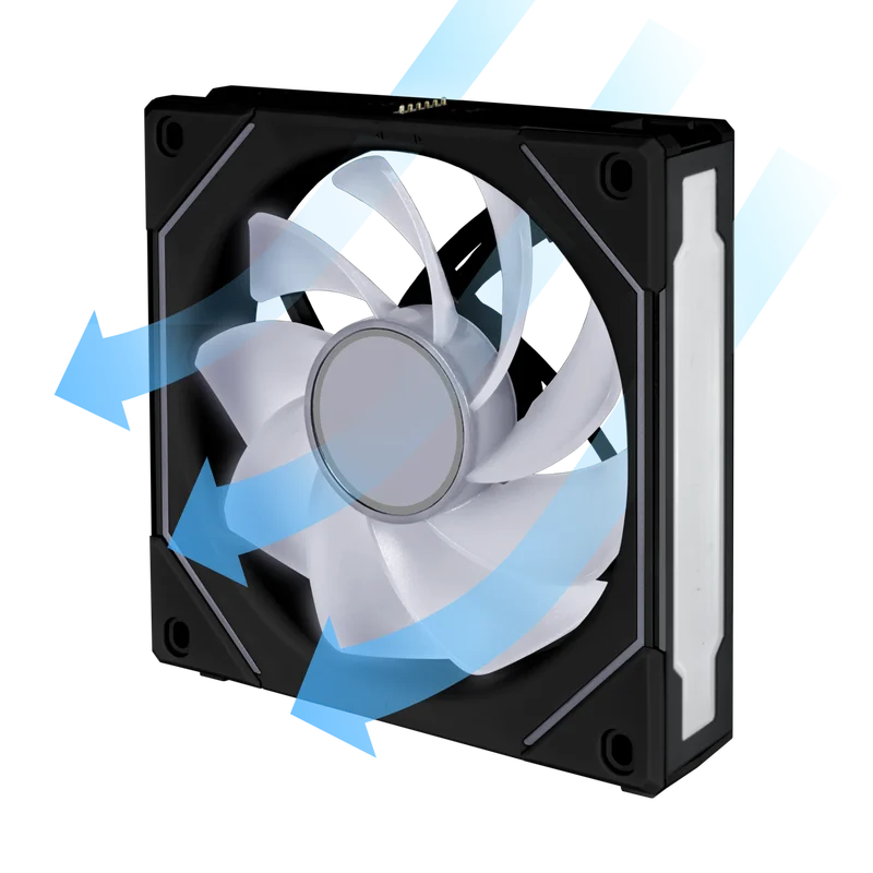 Lian-Li UNI 12cm Fan SL Infinity Mirror 120mm Reverse Blade Black / White 40 Leds L-Connect Silence 2100rpm Daisy Chain,RSLIN120