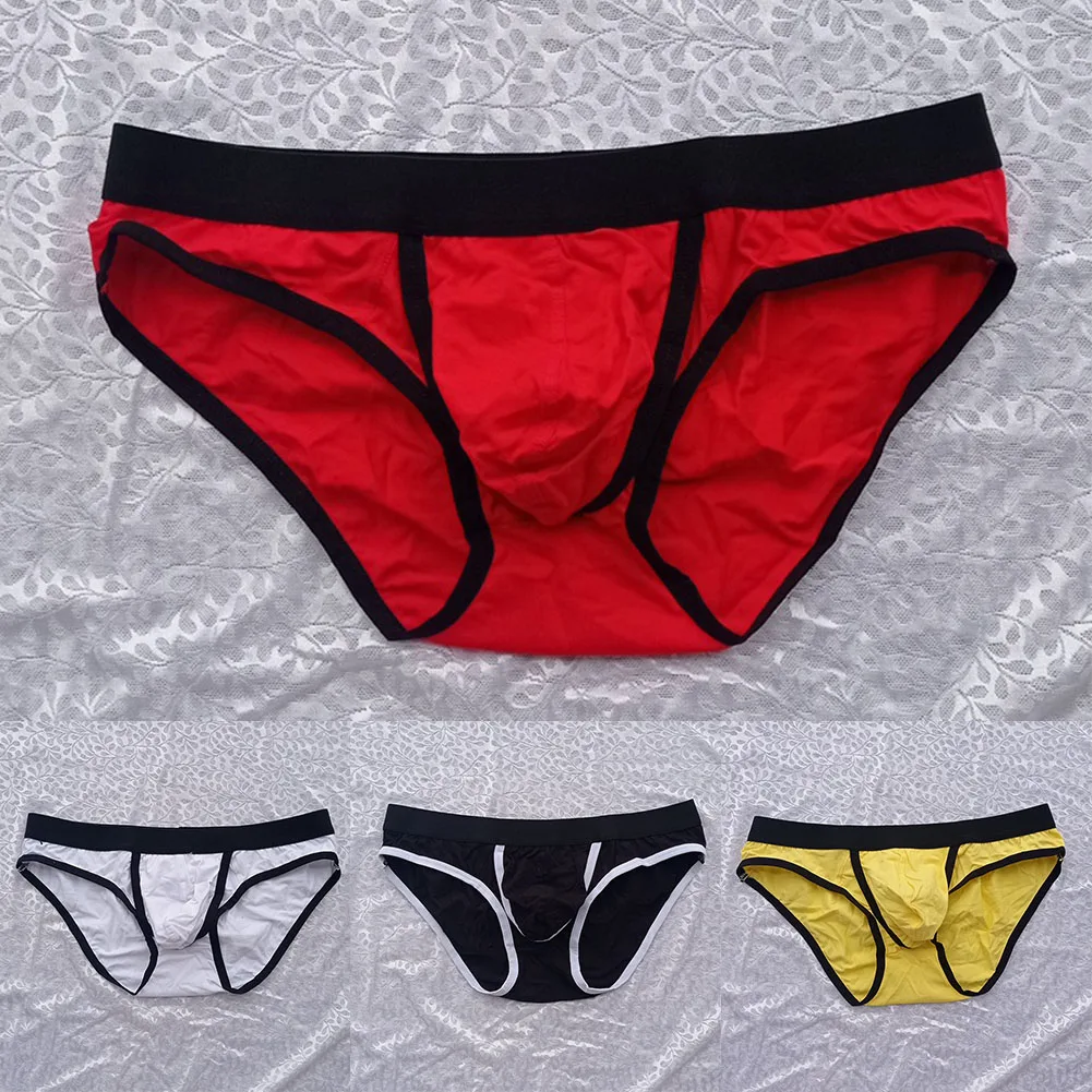 new 2025 Sexy Men's Thin Underpants Low Waist U Convex Pouch G-String Briefs Thongs Underwear Panties Breathable Bikini Slip Homme