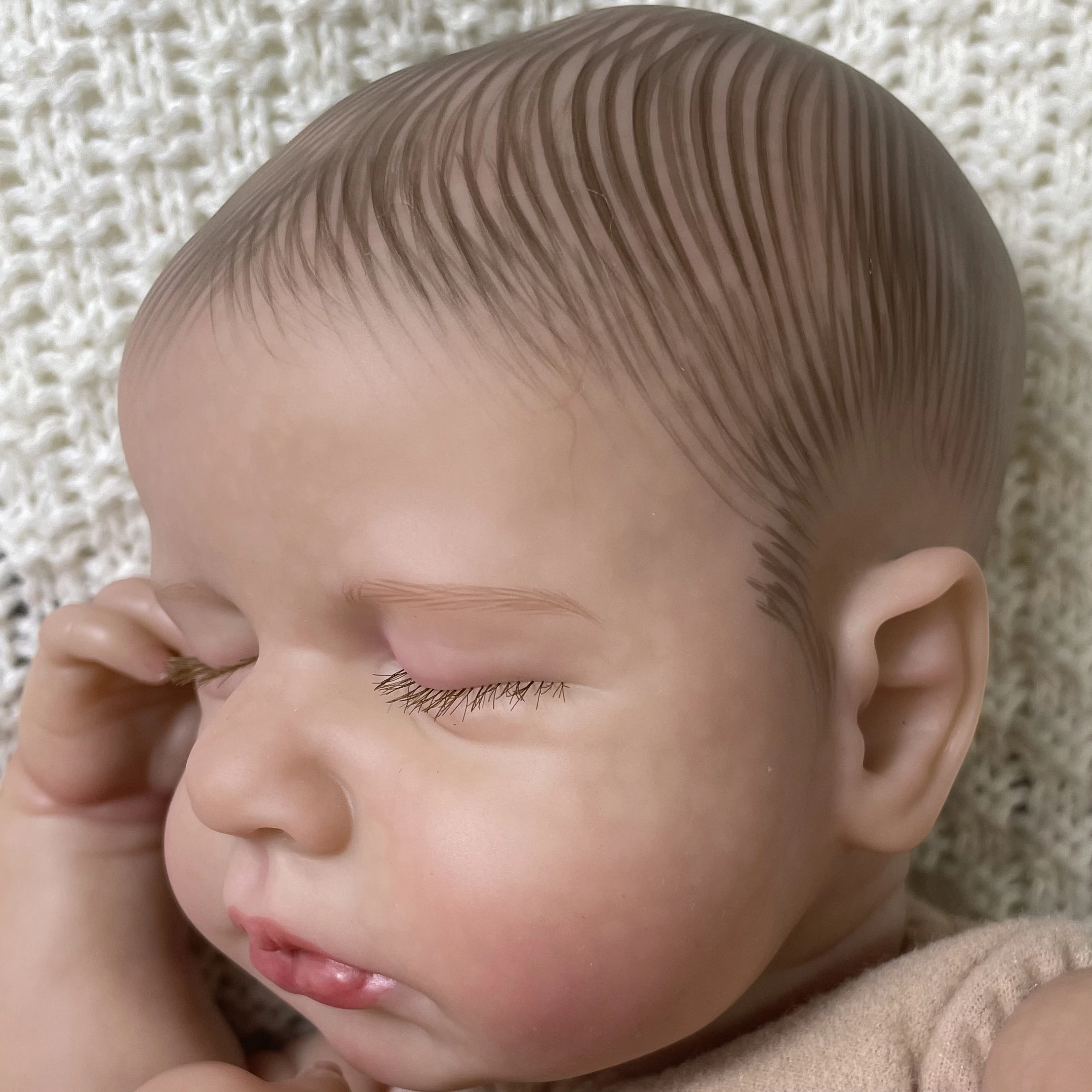 New 50CM Finished Reborn Baby Dolls LouLou Lifelike 3D Painted Skin Silicone Vinyl Newborn Doll Christmas Gift For Girls