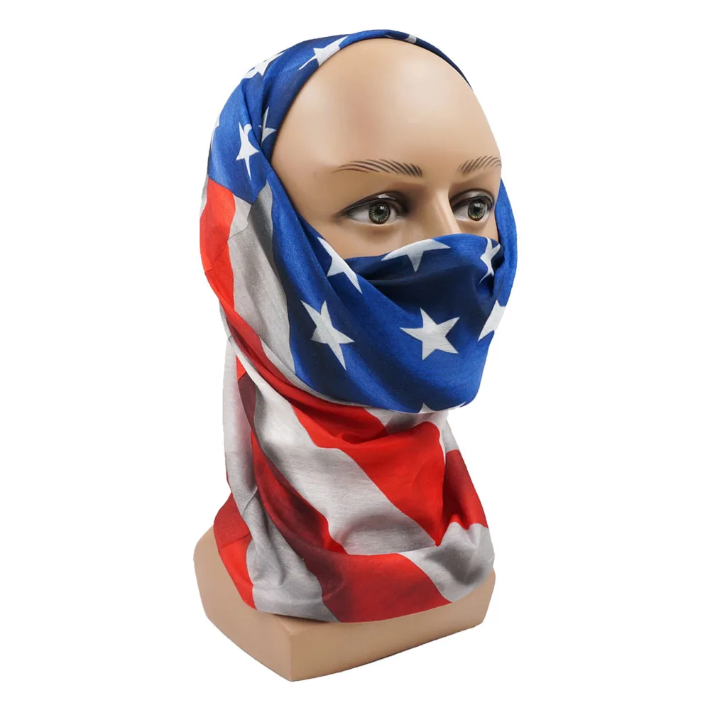 Flag of United States Bandana Neck Gaiter Unisex USA America Flag Pattern new Headscarf Hiking Headband Cycling 2025 Face Cover Balaclava