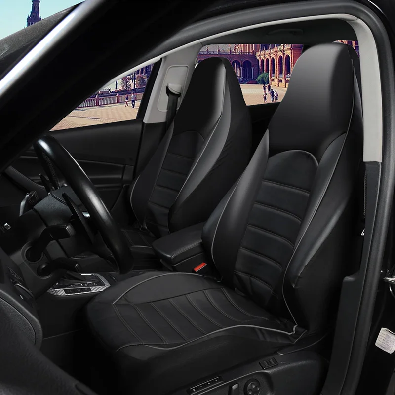 PU Leather Front Car Seat Covers Breathable High Bucket Car Seat Cover Auto Interior For 308 CC For Ranger XLT 2001 For Opel