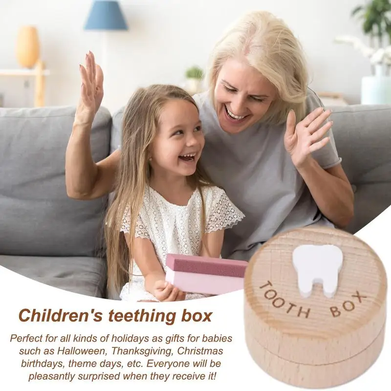 MyFirst Tooth Fairy Box Wooden Baby 2025 Milk Teeth Pillow I new Lost MyFirst Tooth Keepsake Toothfairy Box For Kids Baby Shower Gift