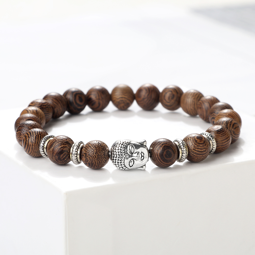 Charm Vintage Buddha Beads Bracelet Men Natural 2025 Tiger Eye Malachite Black Lava Stone new Chakra Bracelets for Women Bileklik Jewelry