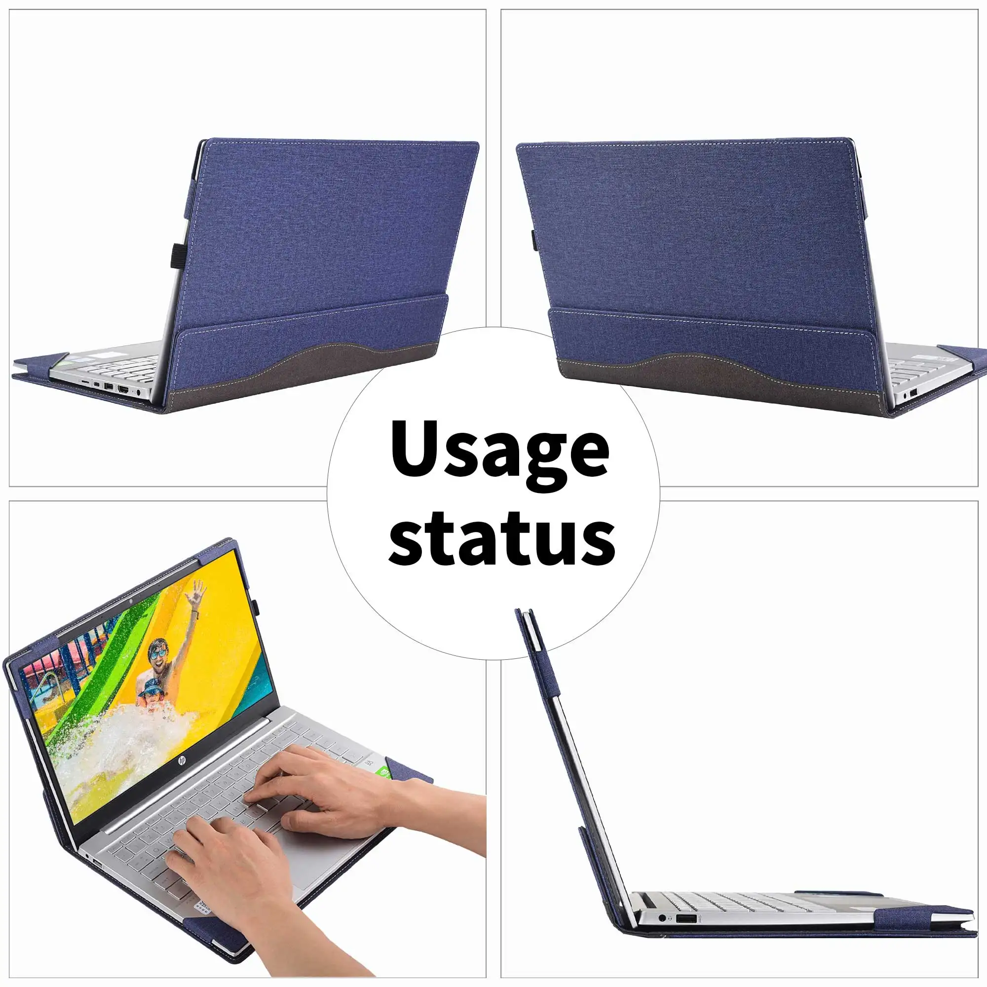 Laptop Case For HP ProBook 445 14 Inch G10 Notebook PC 2023 G440 G9 G8 New PU Leather Protective Cover Unisex Portable Sleeve