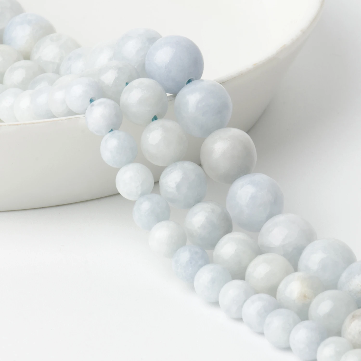 6/8/10mm AAA Celestite Beads Natural Stone Round Loose Spacer Beads For Jewelry Making Diy Gift Charms Bracelets Accessory 15''