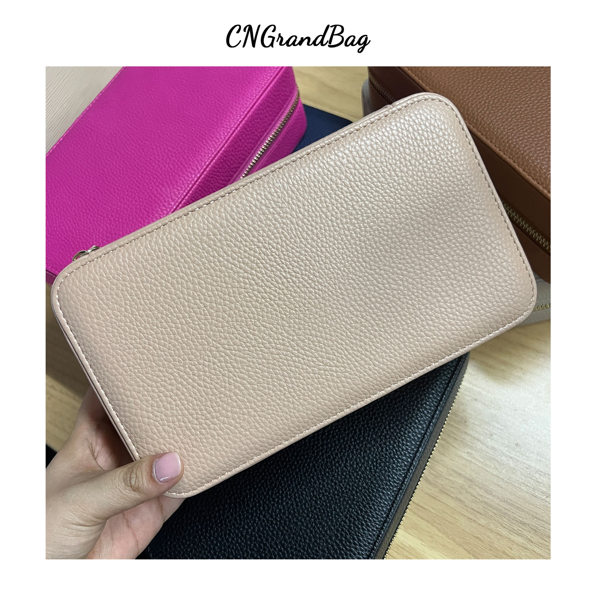Custom Name Pebble Leather Medium Travel Jewelry Box Foil Embossed Jewelry Storage Box Jewelry Bag Stud Necklace Storage