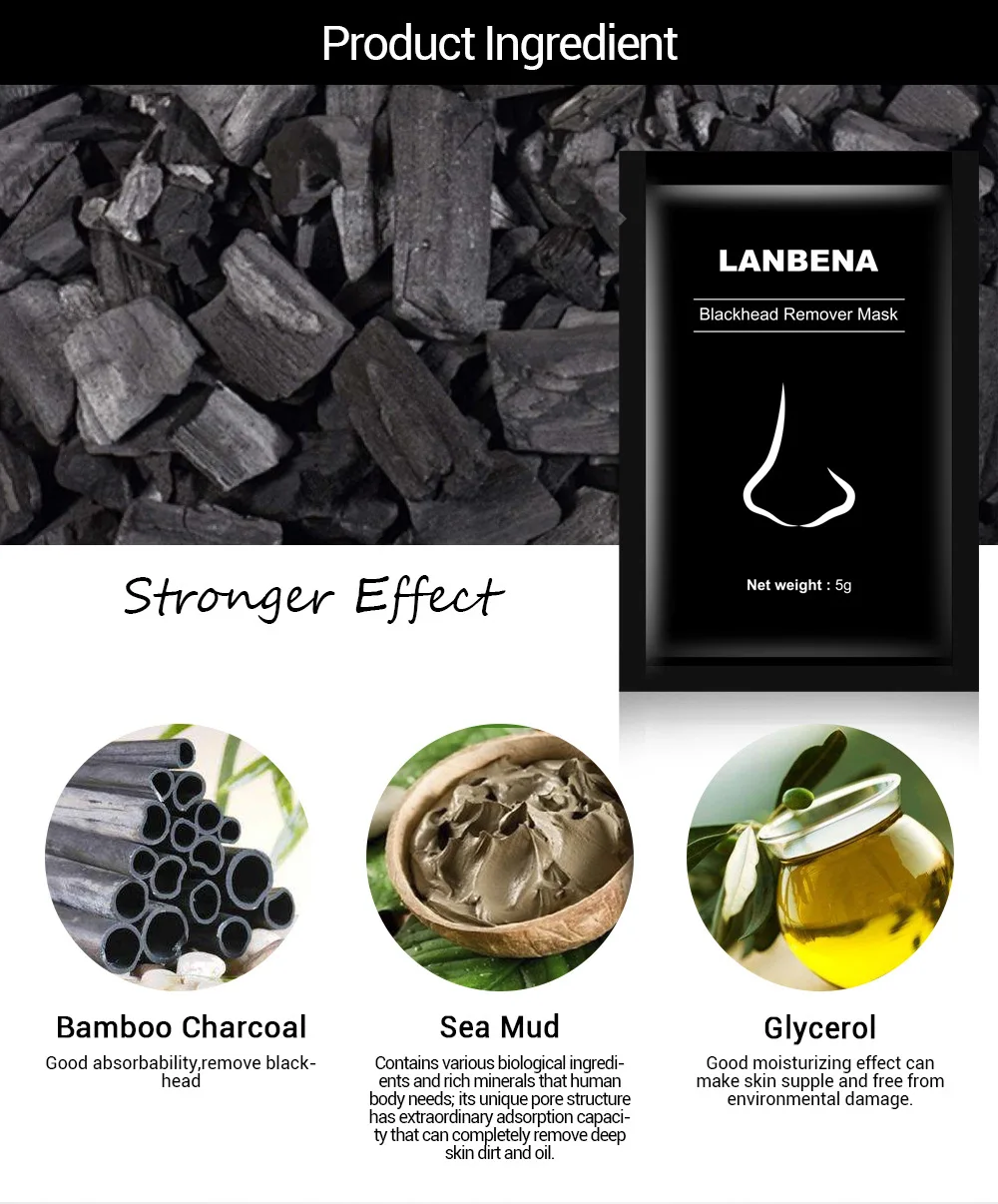 1PC Blackhead Remover Mask Nose Mask Nasal Strip Acne Peel Off Mask Shrink Pore Deep Cleansing Skin Care Peel Sticker Skin Care