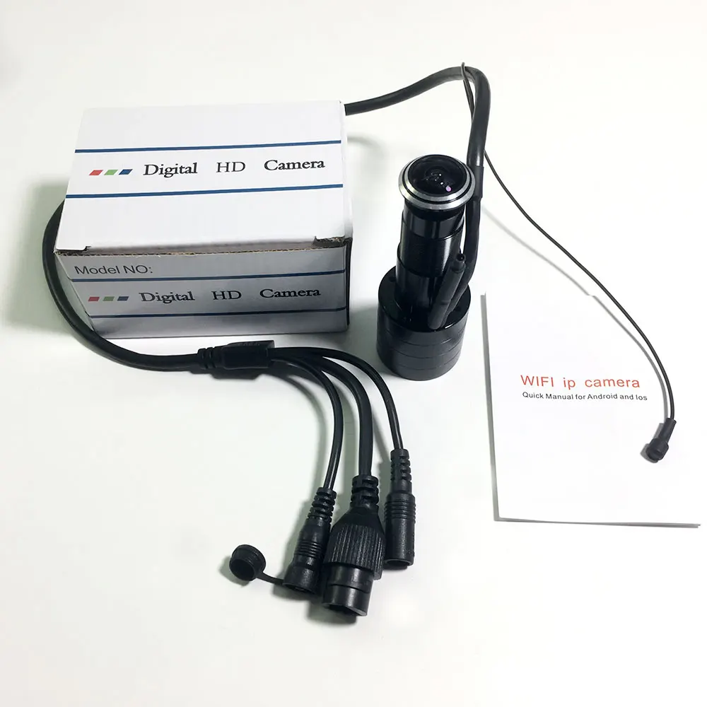 iCsee APP HD P Mini Wifi Door Eye Hole IP Camera Optional Wide Angle FishEye Lens Peephole CCTV Netw