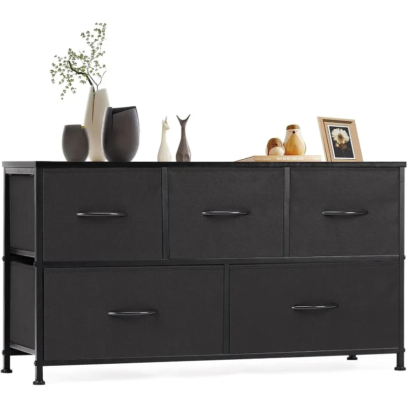 Dresser Sweetcrispy for Bedroom with 5 Fabric Drawers, Small Chest Storage Tower, Organizer 2025 Units for Clothing Closet Drawers, Tower,