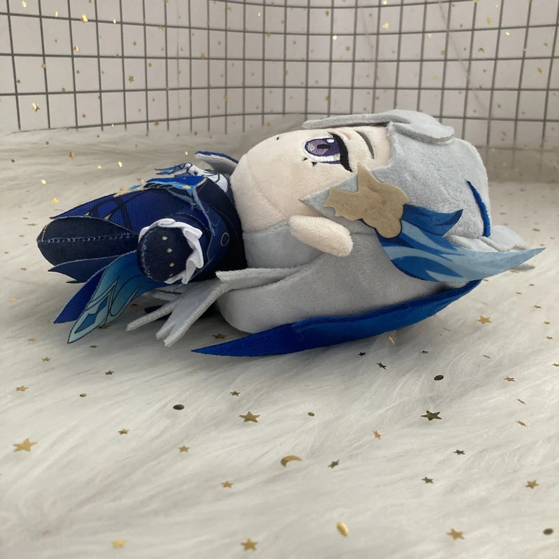 20cm Anime Genshin Impact Neuvillette Cosplay Plush Doll Toy Character Cute Soft Stuffed Pillow Christmas Halloween Gift