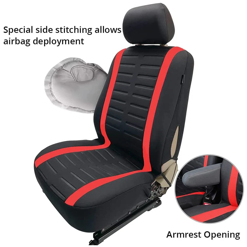 2+1 Van Seat Covers Auto Seat Protector With Airbag Universal For Nissan Primastar For Peugeot Boxer, Expert For Toyota Hiace
