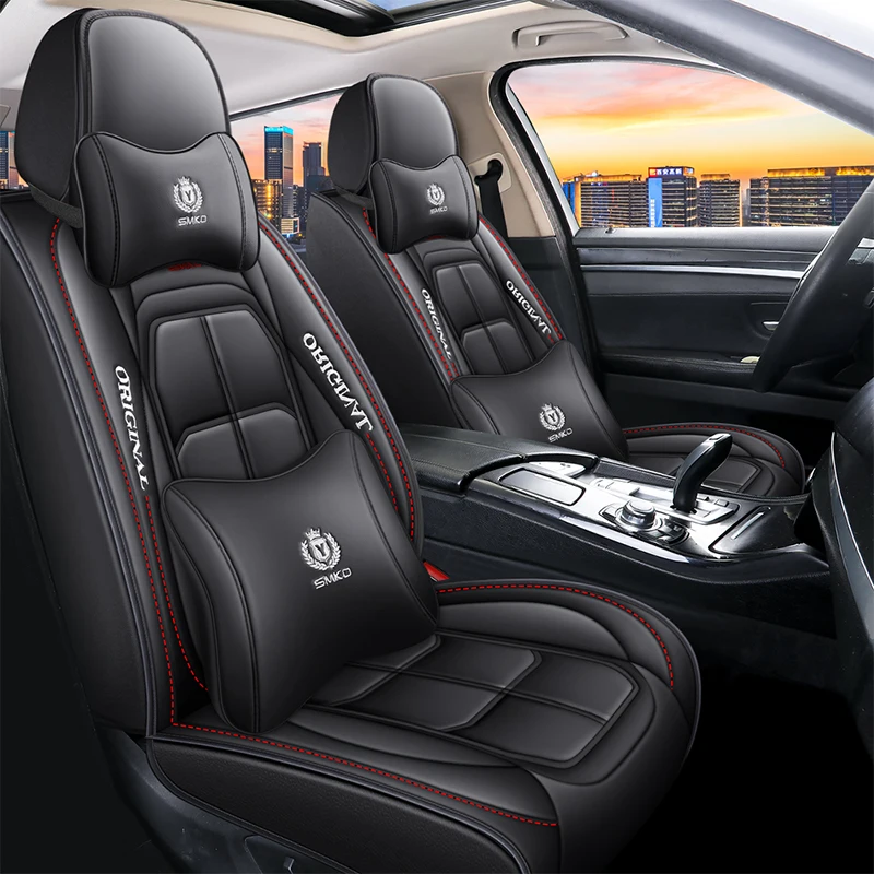 Universal Pu Leather Car Seat Cover for Kia Ceed Dacia Duster Jeep Compass BMW E39 E60 Auto Accessories Interior Details