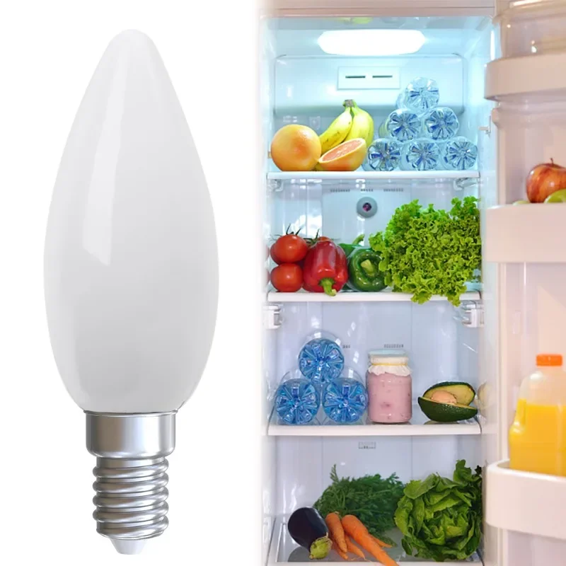 10/1Pcs Mini LED Light Bulb E14 E12 LED Refrigerator Light Bulb Replacement Halogen Screw Bulbs for Refrigerator Display Cabinet