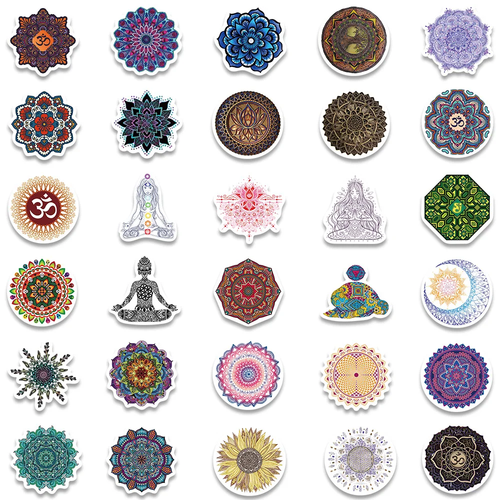 pcs Classic Mysterious Datura Flowers Vinyl Stickers For Lage Guitar Skateboard Phone Waterproof Graffiti Laptop Decals