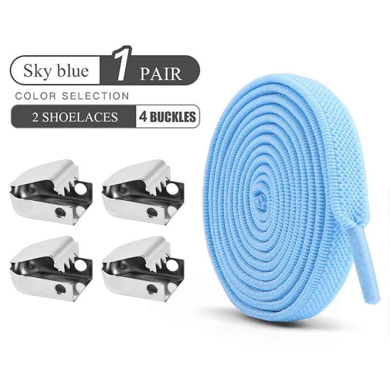 No Tie Shoelaces Elastic Outdoor Leisure Sneakers Quick Safety Flat Shoelace Kids 2025 And Adult Unisex new Lazy laces