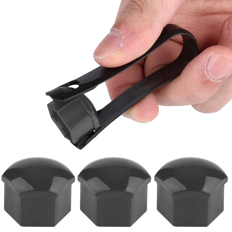 20 Pcs Car Wheel Nut Caps 17mm/19mm/21mm Auto Hub new Screw Cover Black Plastic Anti Dust 2025 Car Wheel Nut Bolt Covers Tire Accessories