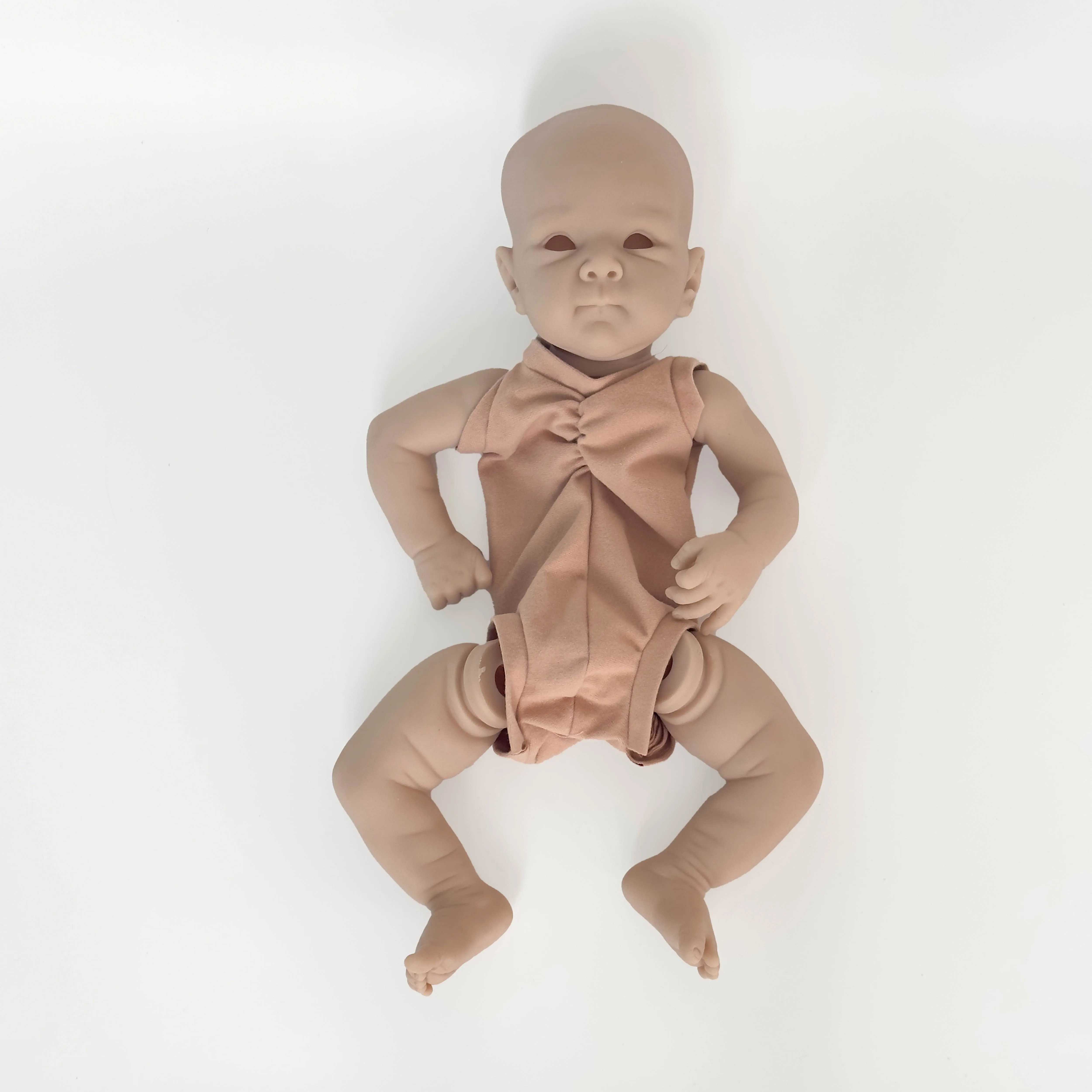 NPK 18inch Reborn Doll Kit Bettie Unfinished Unpainted Fresh Color Blank Doll Kit with cloth Body
